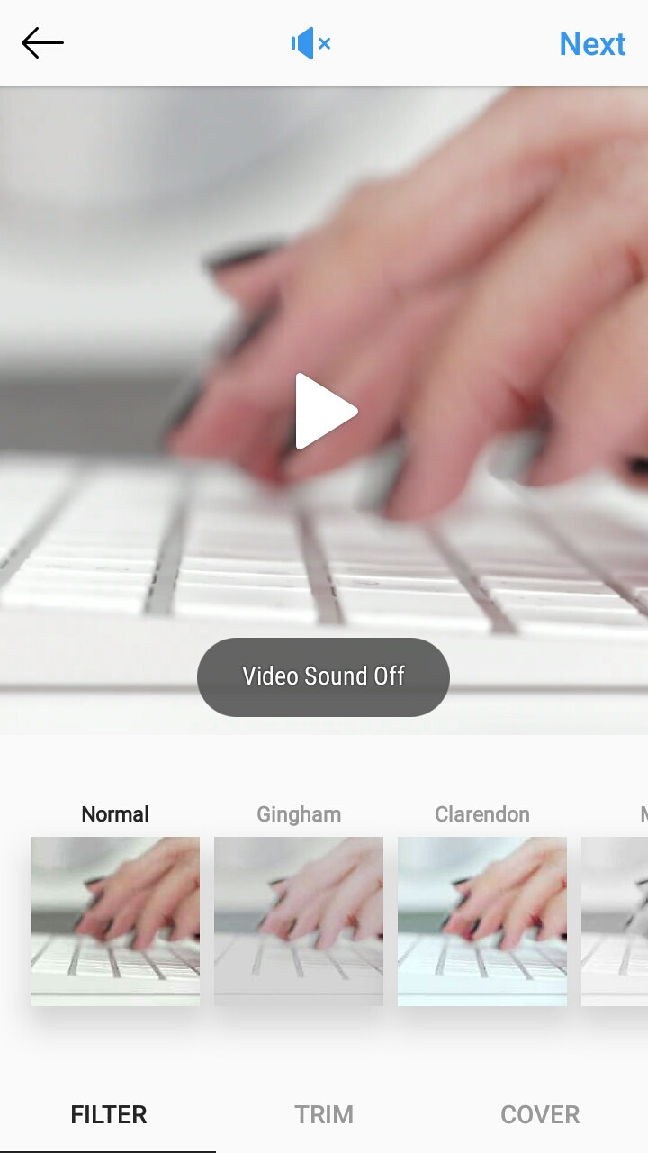 How to share videos without sound in Instagram