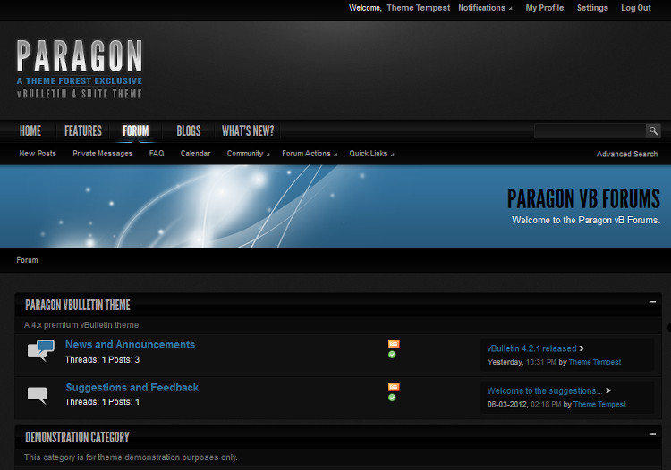 Paragon vBulletin 4 Connect Theme