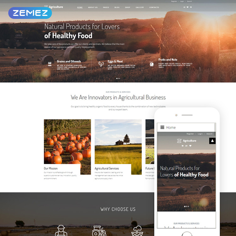 Agriculture - Natural Farming Clean Joomla Theme