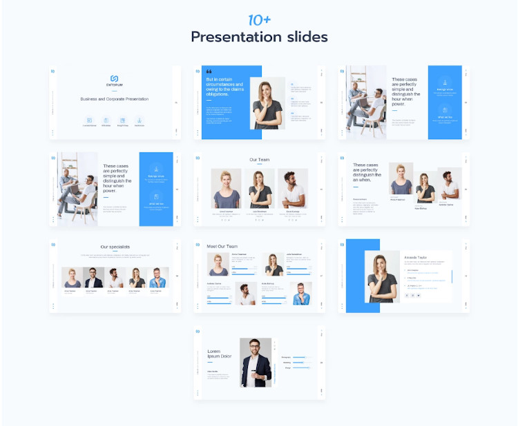 Entorum – Business PowerPoint template with customizable infographics