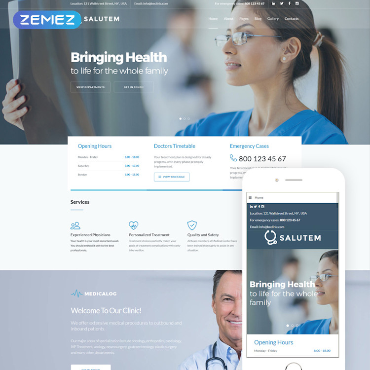 Salutem - Clinic Joomla Theme