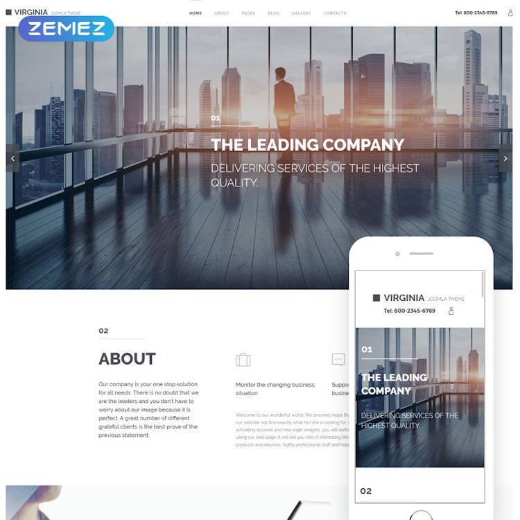 Virginia - Clean Corporate Joomla Theme