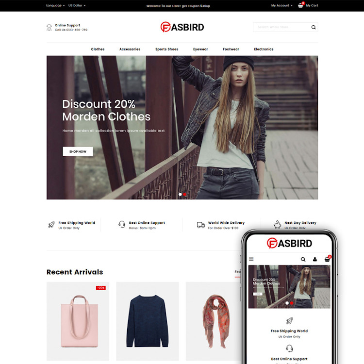 Fasbird - Fashion Designer Store PrestaShop Theme