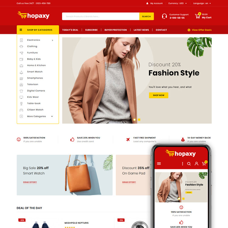 Shopaxy - Multipurpose Store PrestaShop Theme
