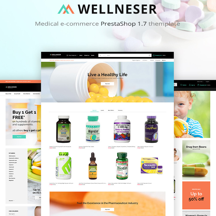 Wellneser - Medical Store PrestaShop Theme