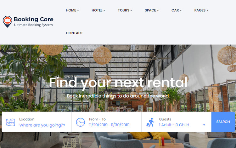 Booking Core PHP Script