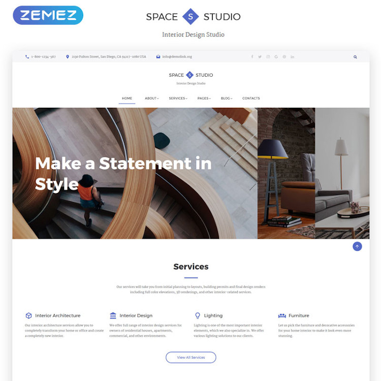 Space Studio Website Template