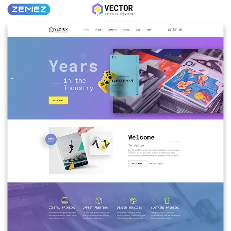 Top 5 Html5 Website Templates For Print Shop Business