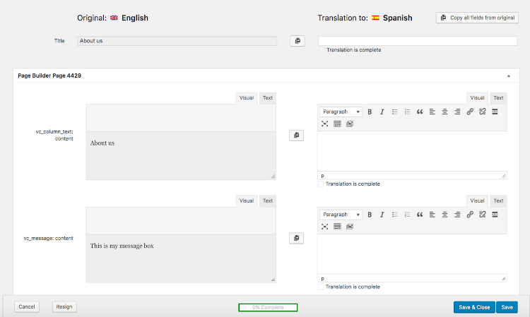 Translating Your Content Translating Your Content