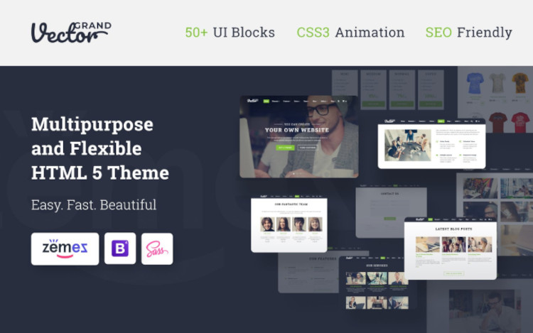 Grand Vector HTML5 Website Template Grand Vector HTML5 Website Template