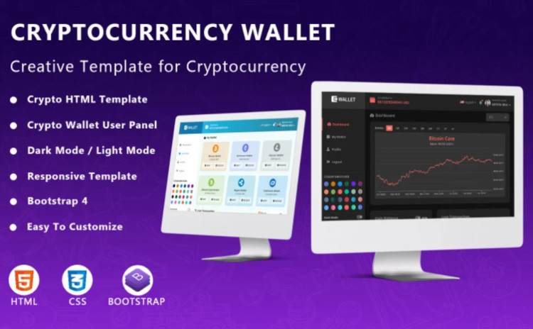 Cryptocurrency Wallet Website Template Cryptocurrency Wallet Website Template