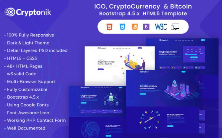 Cryptonik - Cryptocurrency HTML5 Template Cryptonik - Cryptocurrency HTML5 Template